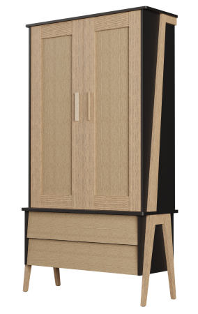 Шкаф Сканди 2-х дверный широкий 110,4х45х199,8 см